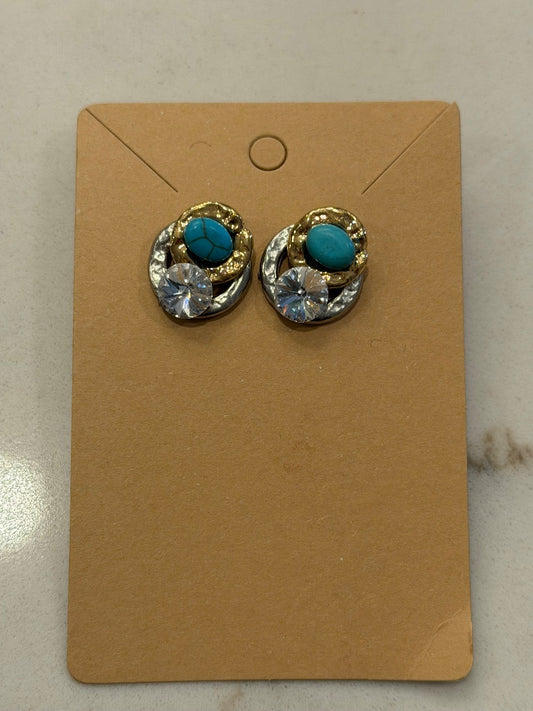 Various earrings, turqoise multi, One Size