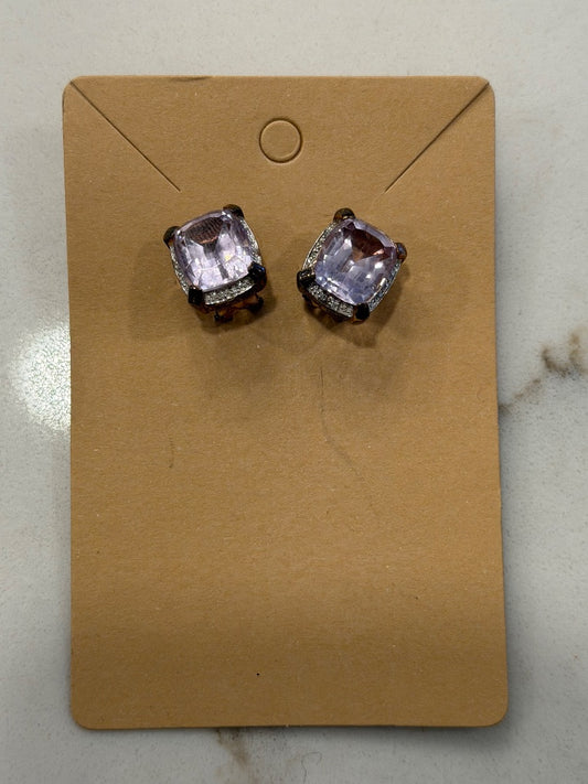 Various sterling silver earrings, purple/rose gold, One Size