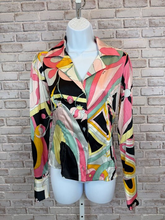 Emilio Pucci Firenze Silk Blouse, Multi, 6, Used - Good