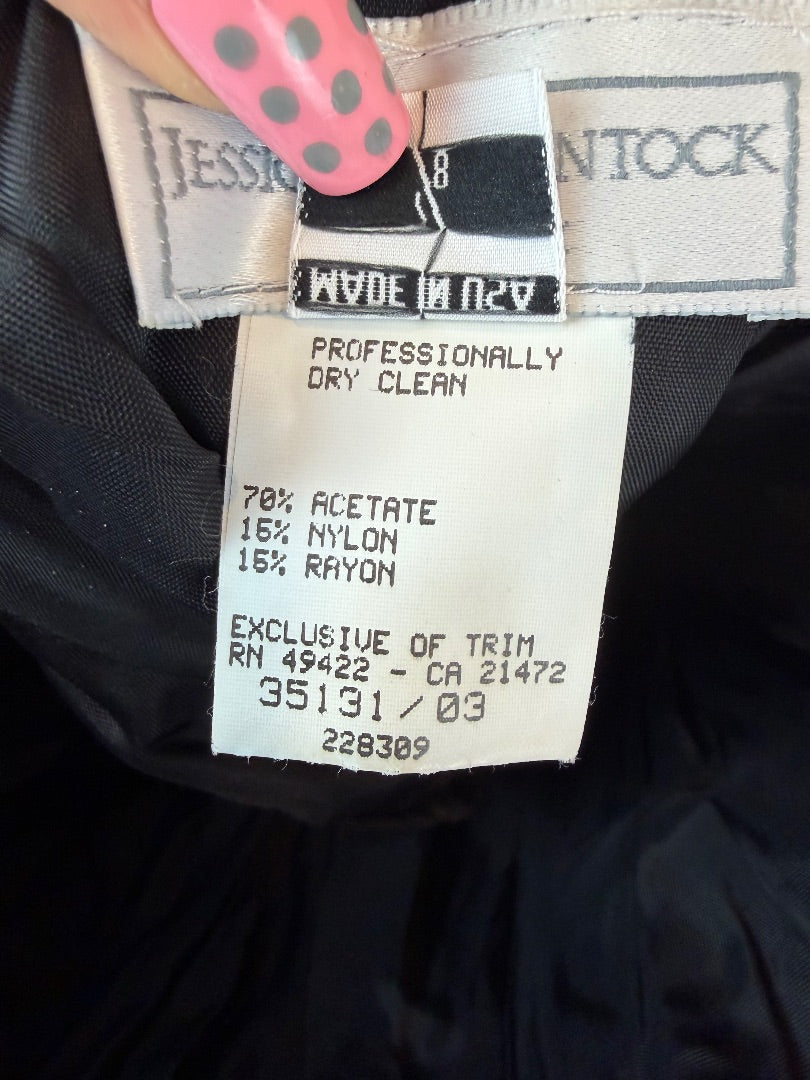 Jessica McClintock for Gunne Sax Dress, Black/gold, 8, Used - Excellent