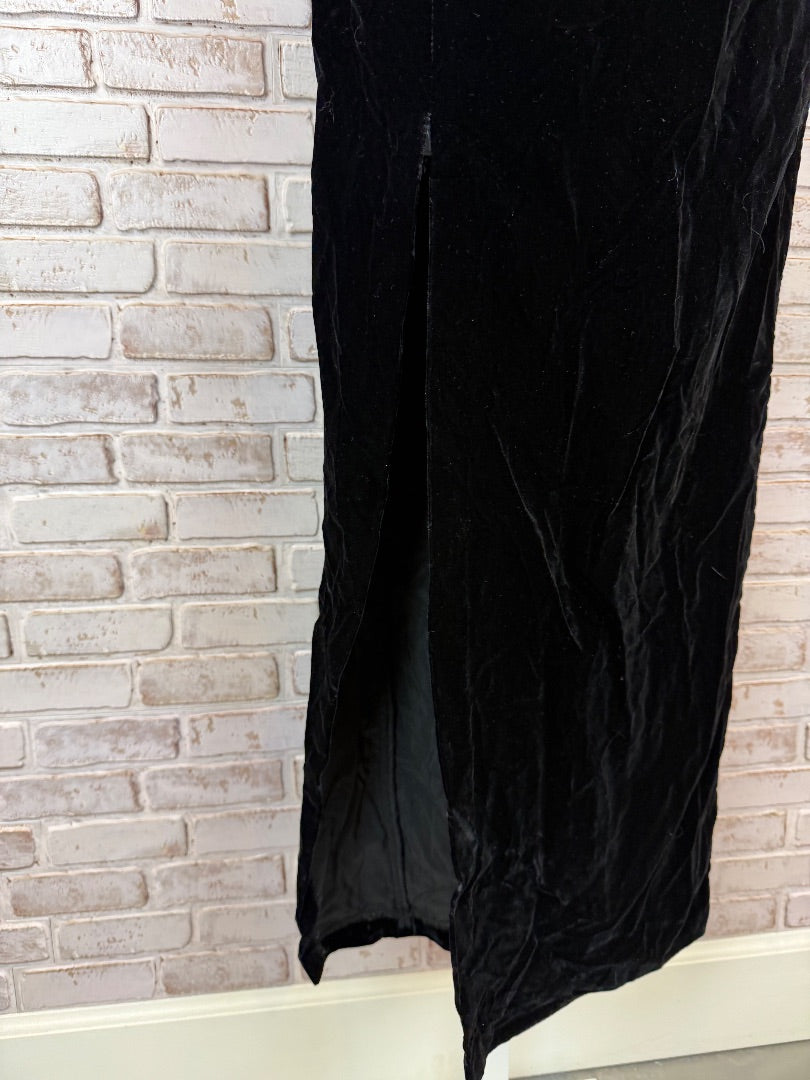 Jessica McClintock for Gunne Sax Dress, Black/gold, 8, Used - Excellent