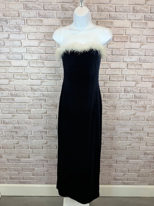 All That Jazz Velvet Dress, Navy, 6, Used - Good