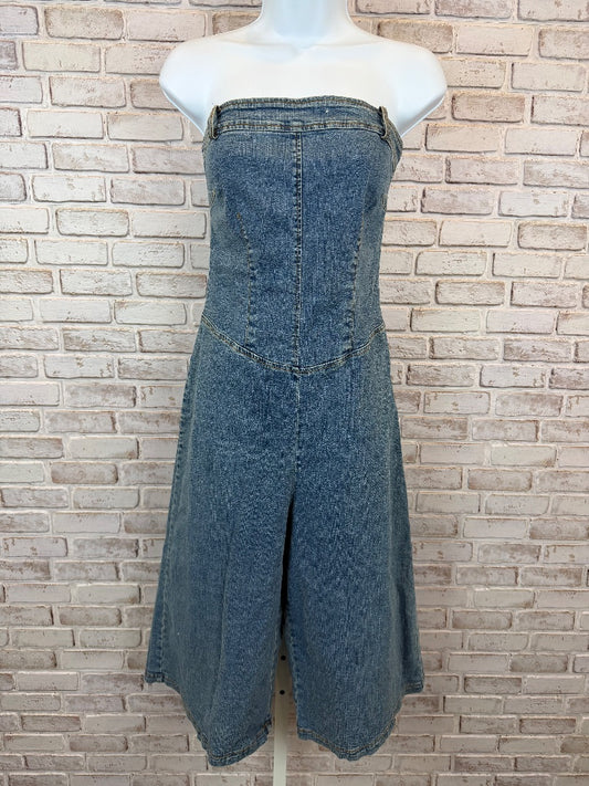 Various Romper, Denim, Large, Used - Excellent
