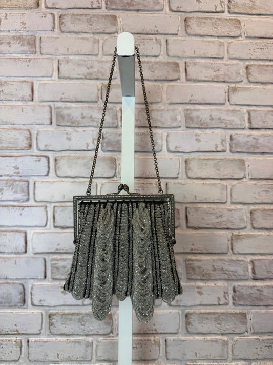 Various Bag - Other – Various Vintage 1920-1930s Beaded Pochette Bag, Silver/black, One Size, Used - Excellent [Live 2.15]