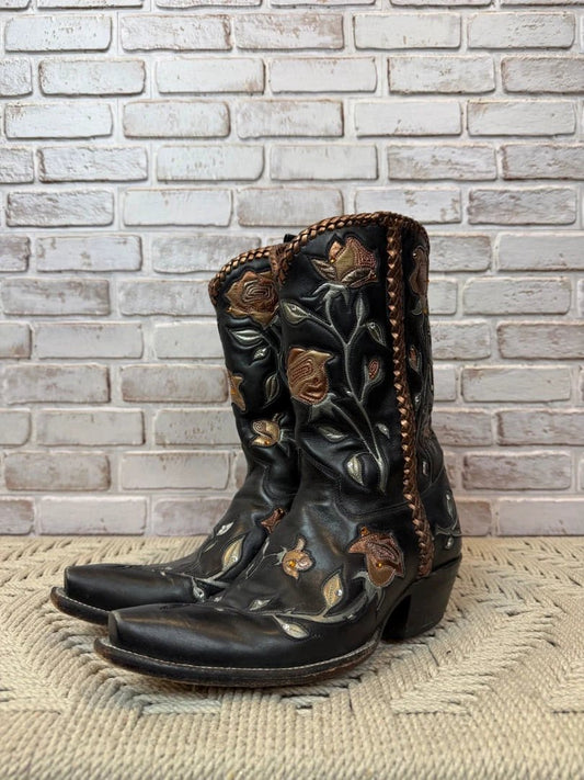 Rocketbuster Handmade Custom Boots Shoes - Boots – Vintage 1990s - early 2000s Rocketbuster Handmade Custom Boots Shoes - Boots, Black multi, 7, Used - Good