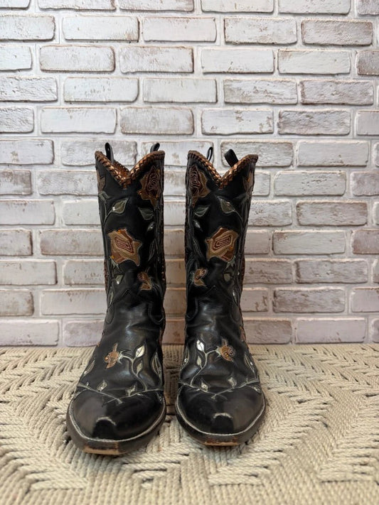 Rocketbuster Handmade Custom Boots Shoes - Boots – Vintage 1990s - early 2000s Rocketbuster Handmade Custom Boots Shoes - Boots, Black multi, 7, Used - Good