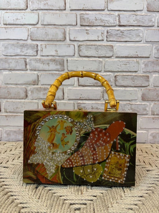 Vintage Hollywood Regency Vanity Box – Multicolor – Fair Condition