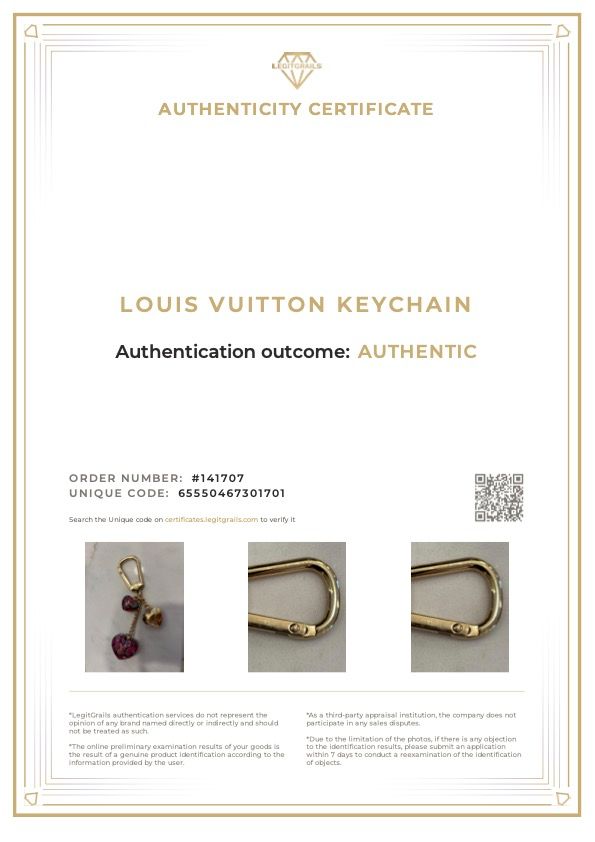Louis Vuitton Leopard Heart Couer Bag Charm, Gold/red, One Size, Used - Good
