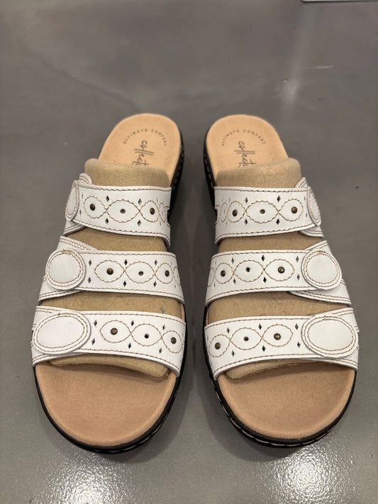 Clark Sandals, White, 10, Brand New - Chill Boutique Consignment