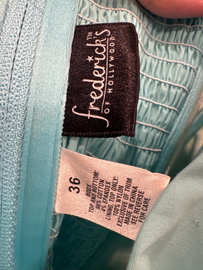 Fredericks of hollywood Tops, Turquoise, L/XL, Like New - Chill Boutique Consignment