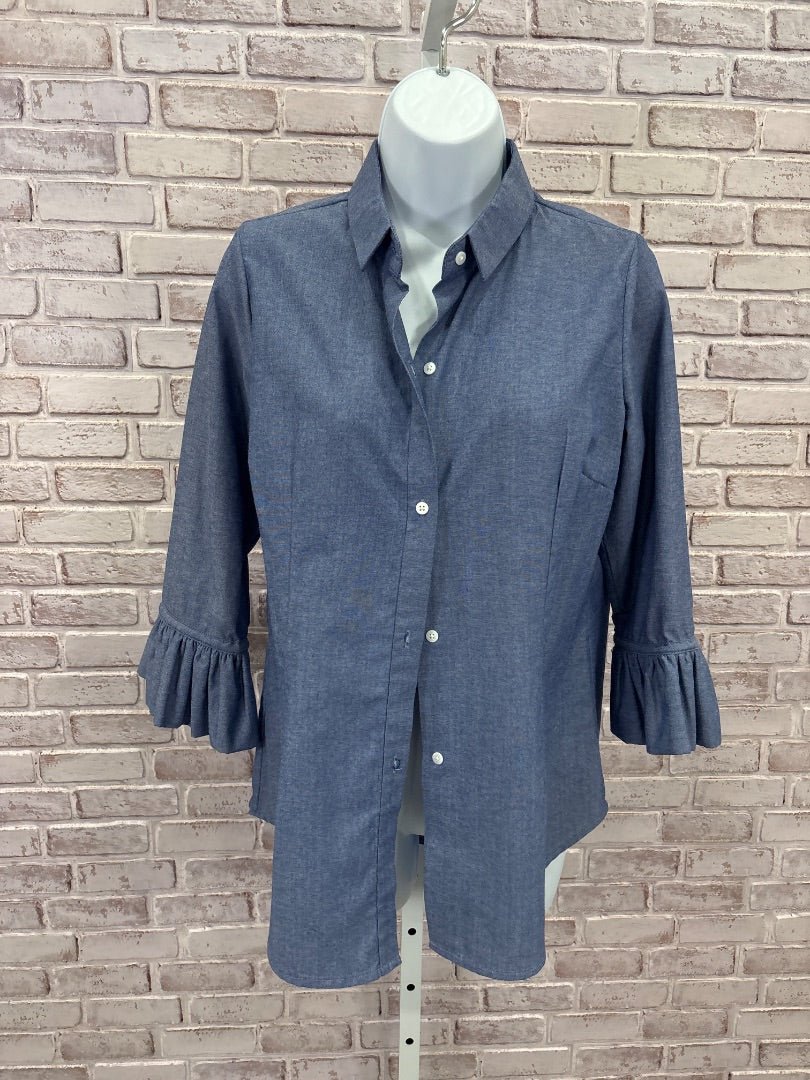 Gretchen Scott Shirt, Blue, Small, Used - Good - Chill Boutique Consignment