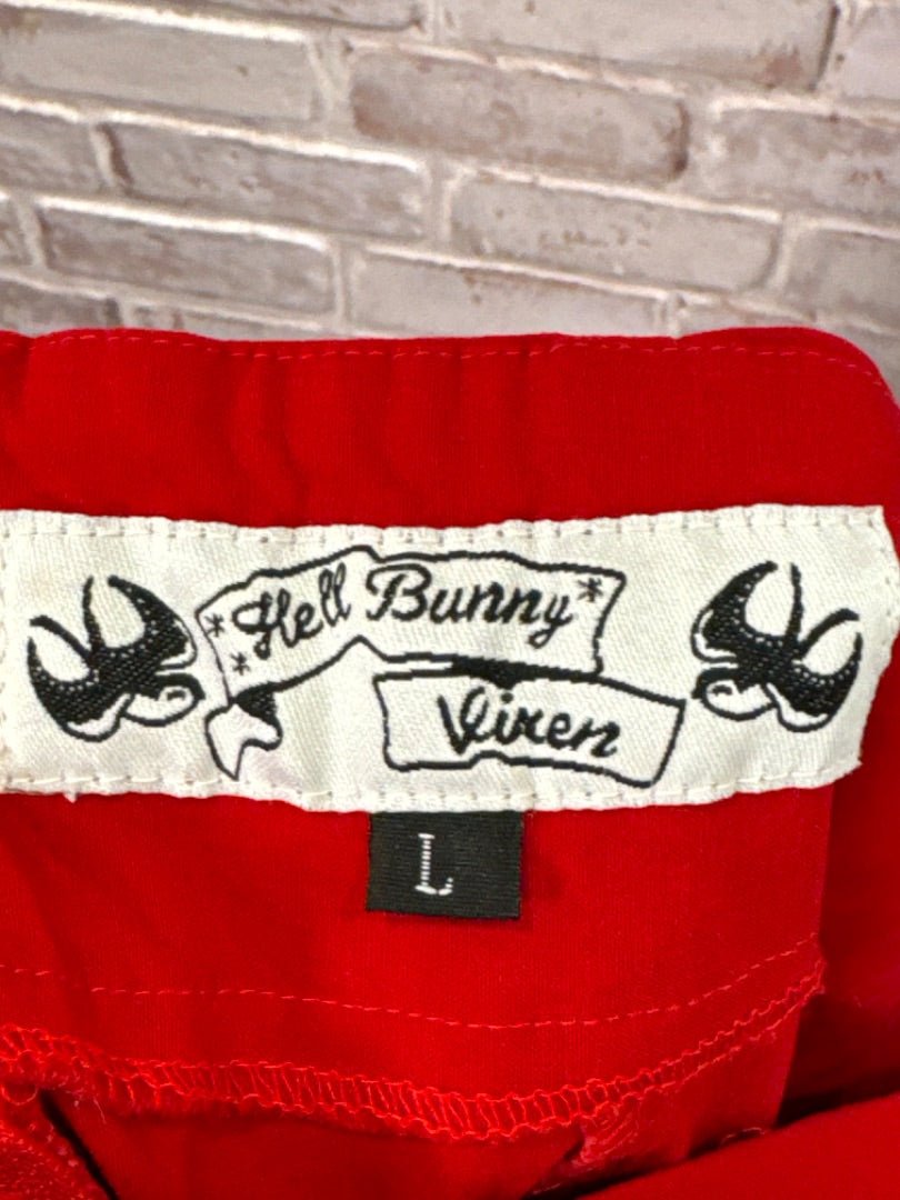 Hell bunny vixen capris, Red, Large, Used - Good - Chill Boutique Consignment