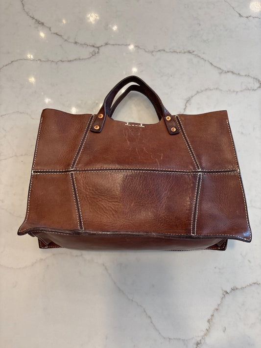 House of Rose Handbags, Brown leather, One Size