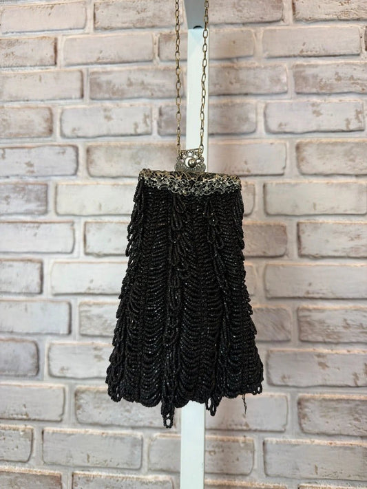 Various Bag - Other – Various Vintage 1920s-1930s Beaded Pochette Bag, Black, Small, Used - Good [Live 2.15]
