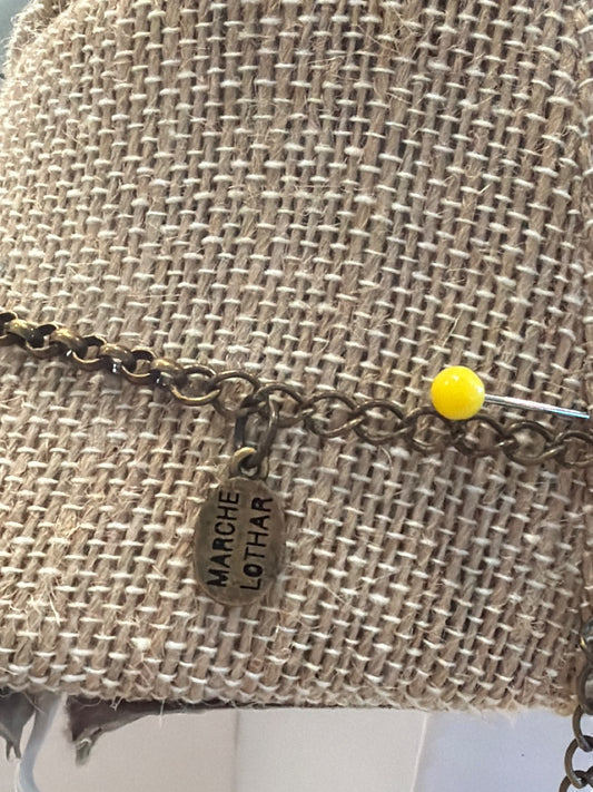 Marche Lothar Necklace, Bronze/green/yellow, One Size, Used - Good