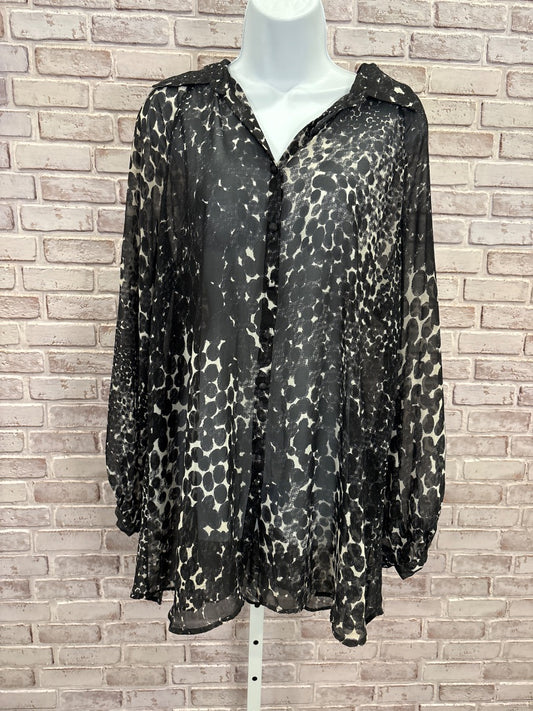 Cabi Shirt, Black/white, Large, Used - Good