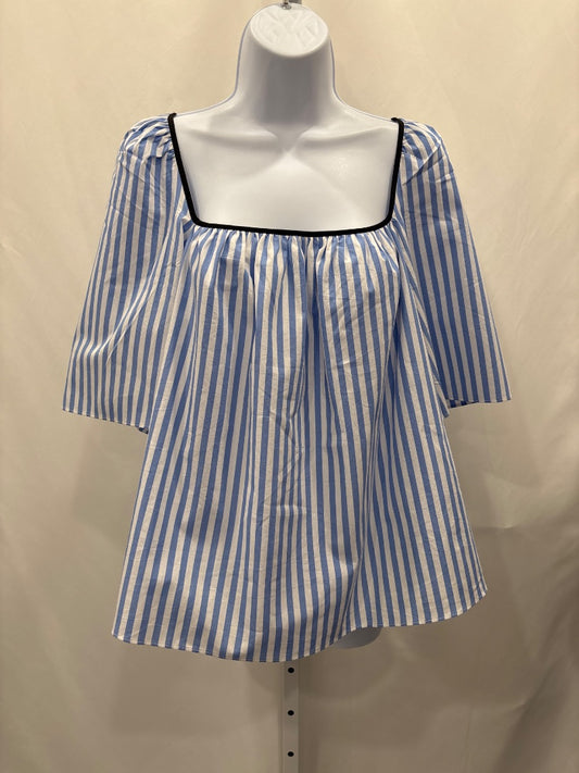 Pomander Shirt, Blue/white stripes, Large