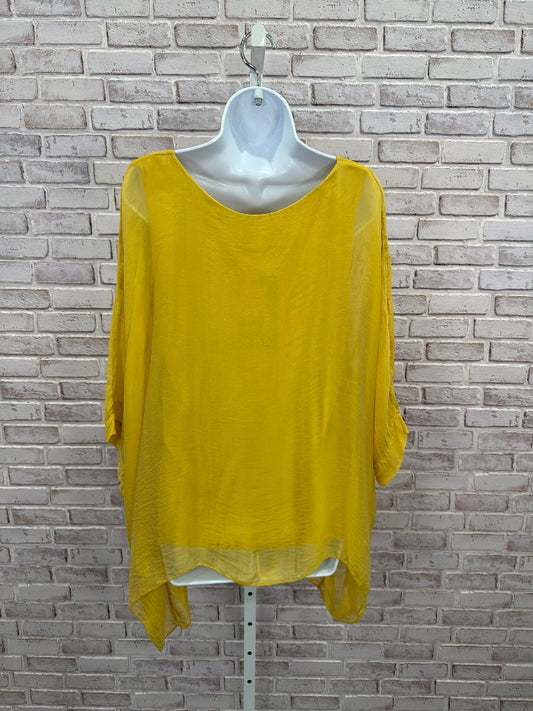 Made in Italy Shirt, Yellow, One Size, New With Tags