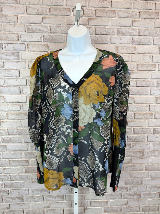 Cabi Shirt, Multi floral, Medium, Used - Excellent