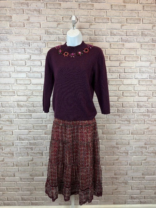 Cynthia Steffe Matching Clothing Set – Vintage Cynthia Steffe Cashmere & Silk Matching Clothing Set, Purple multi, Medium/10, Used - Excellent [Live 2.15]