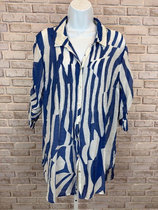 Alison Sheri Shirt, Blue/white, XL, Used - Excellent