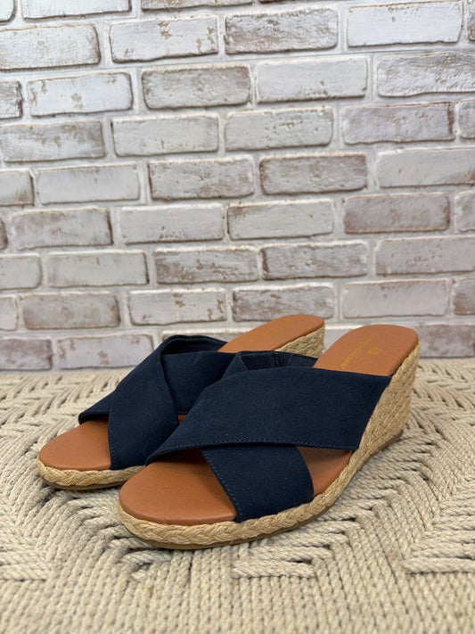 Tommy Bahama Wedges, Navy, 7.5, Used - Good