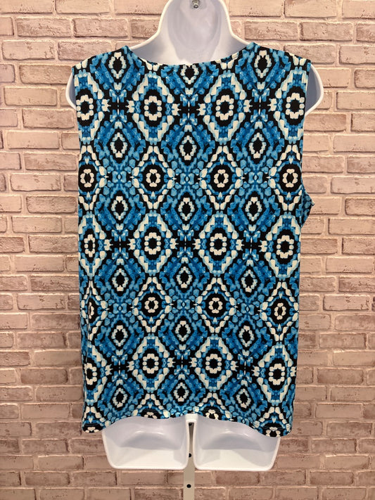 Jones Studio Shirt, Blue multi, Large, New With Tags