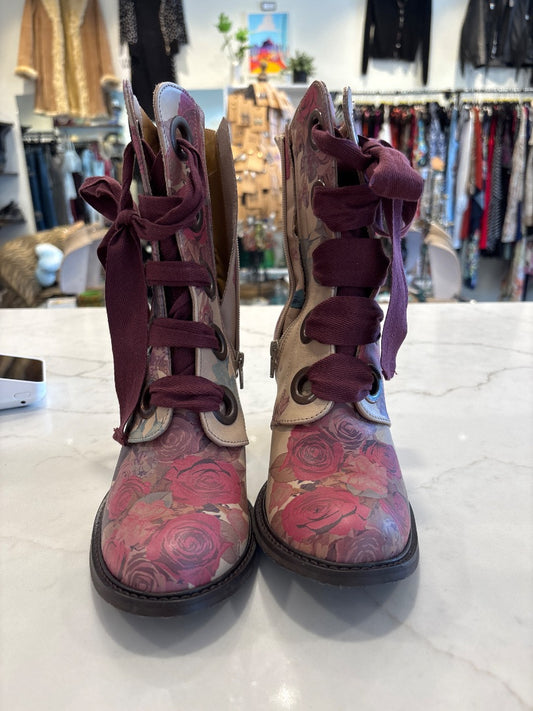 John Fluevog Booties, Multi, 8.5