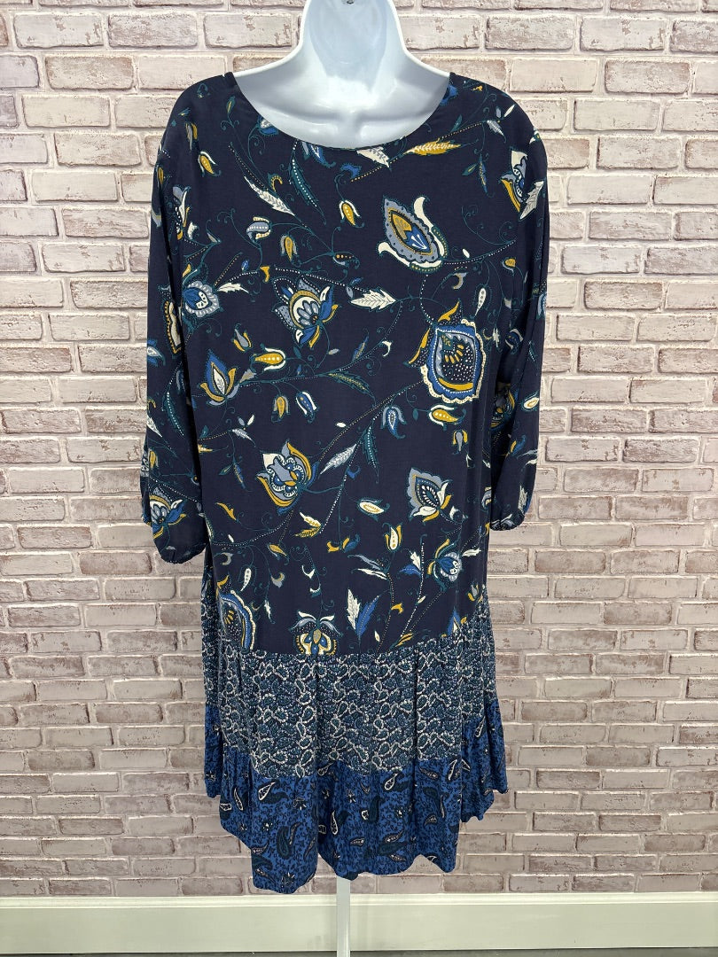 Westport 1962 Dress, Blue multi, XL, Used - Good
