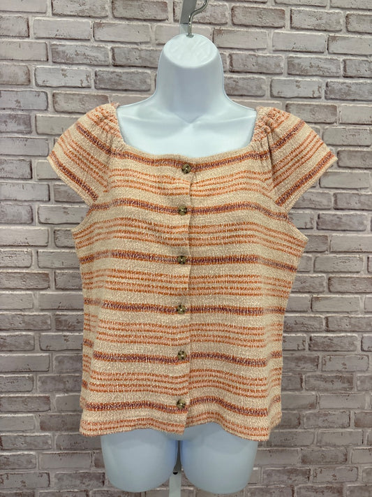 Madewell Shirt, Orange stripes, Large, Used - Good