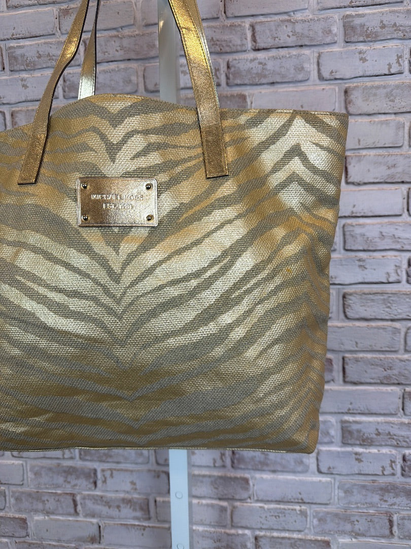 Michael kors Tote, Gold animal, One Size, Used - Good
