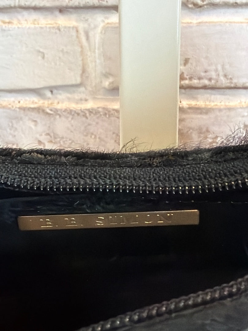 Bb Simon Calf Hair Handbag, Black, One Size, Used - Excellent