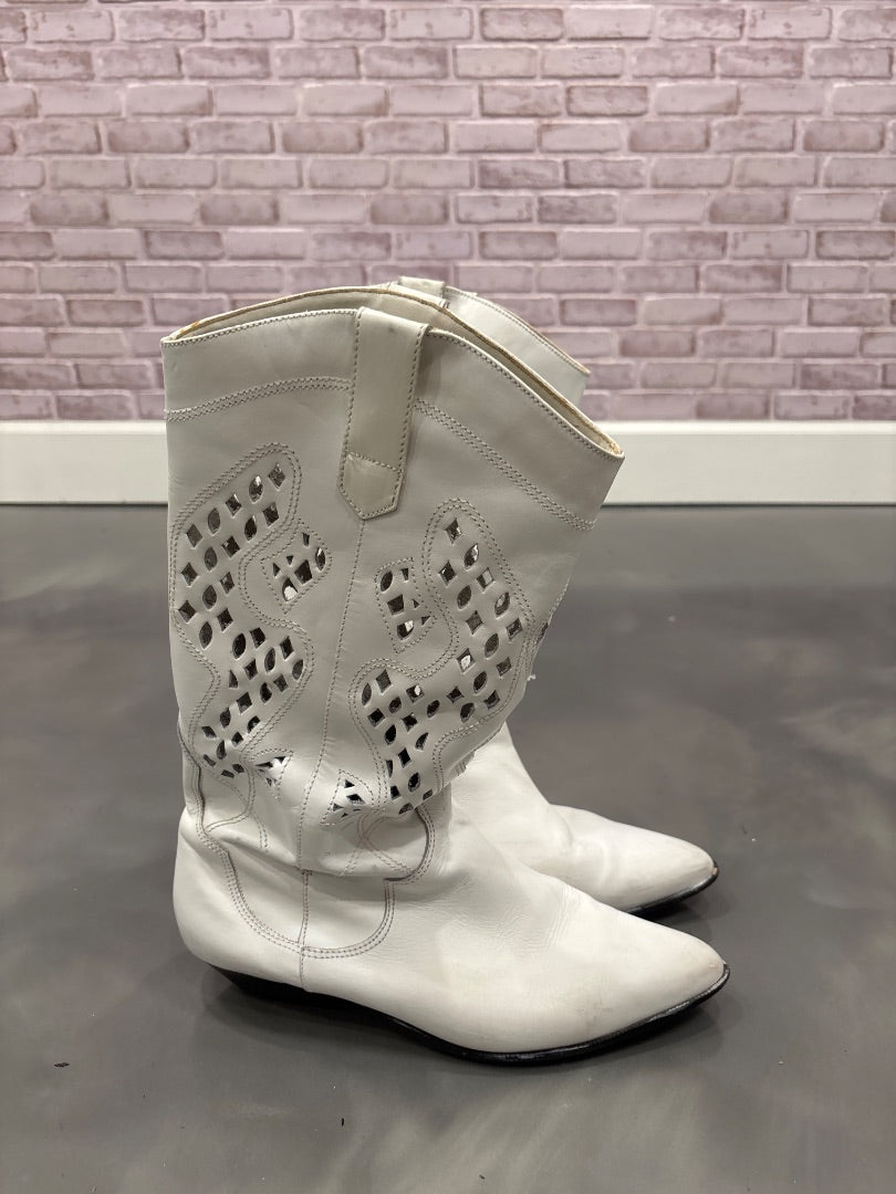 Mister shoes Cowgirl boots, White, 10, Used - Good