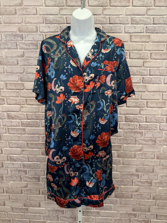 Their Nibs Matching Sleep Set, Navy floral multi, Medium, Used - Good