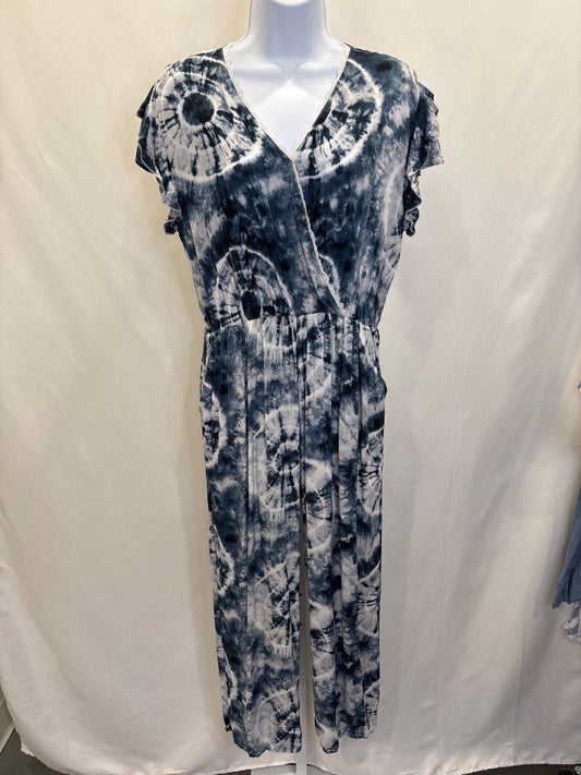 Coco + Carmen Jumpsuit, Blue tie dye, S/M
