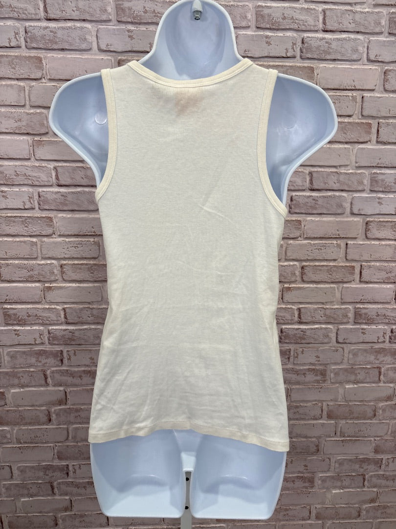 Tory Burch Tank, White/blue/green, Medium, Used - Good