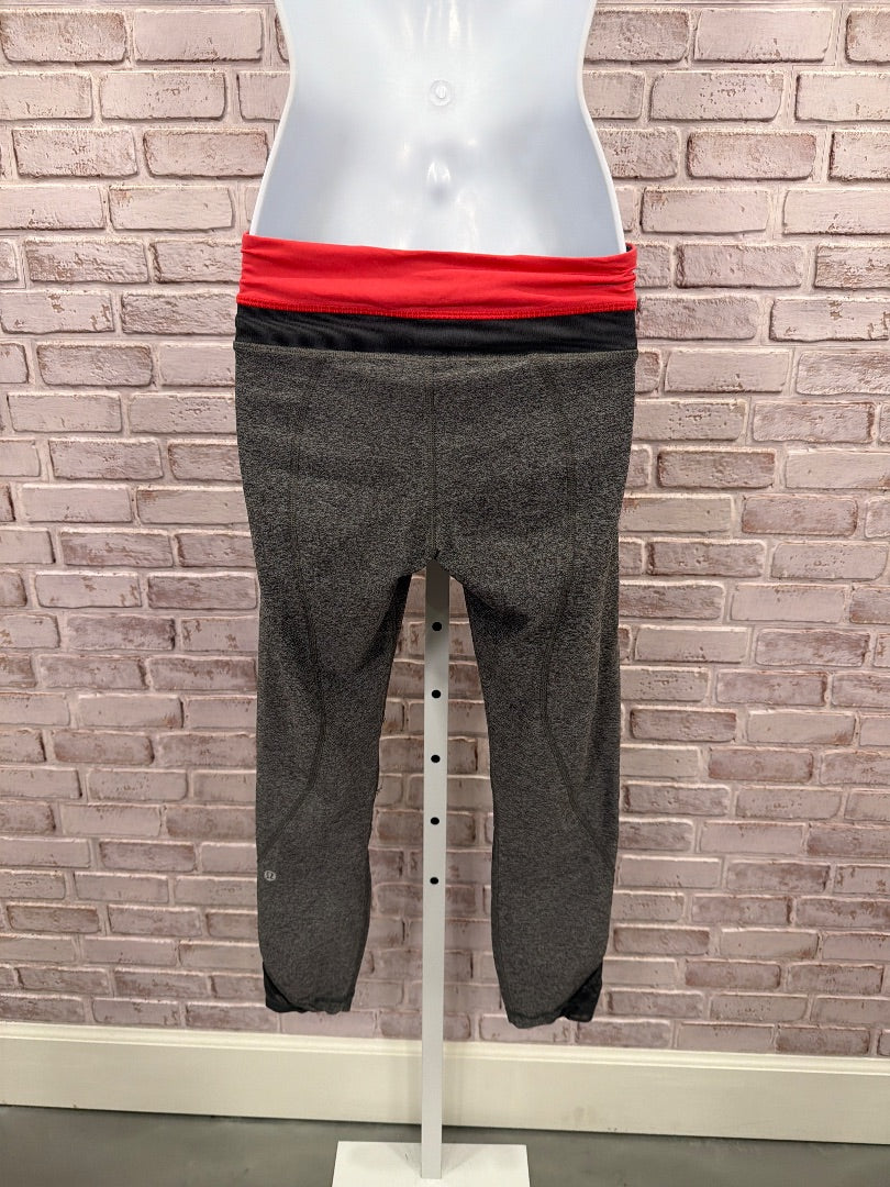Lululemon Leggings, grey/pink, 6, Used - Good
