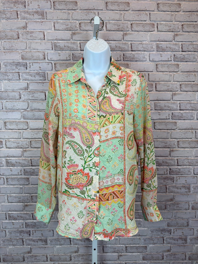 Rose & olive Shirt, Multi, Small, New With Tags