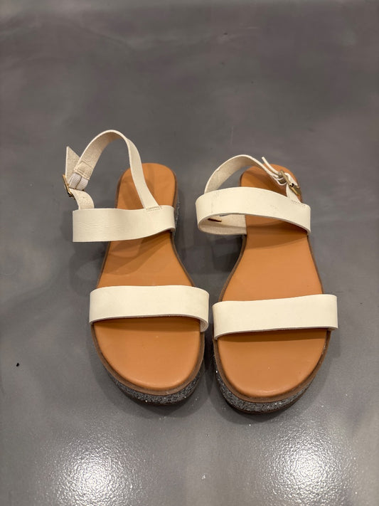 J.crew Sandals, White/silver, 9, Used - Good
