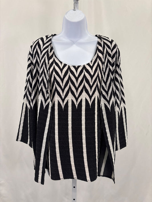 Lauren Michelle Jacket/tank set, Black/white, XL, Used - Good