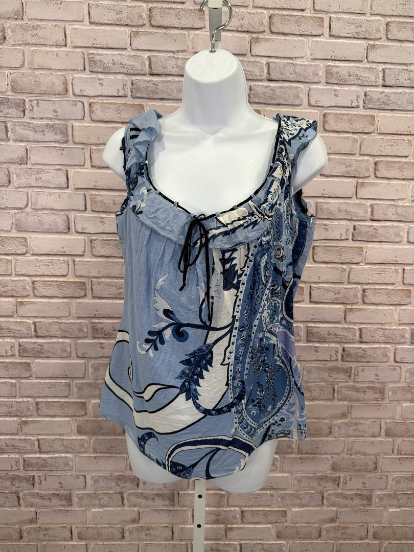 Ellie Tahari Shirt, Blue multi, XS, Used - Good