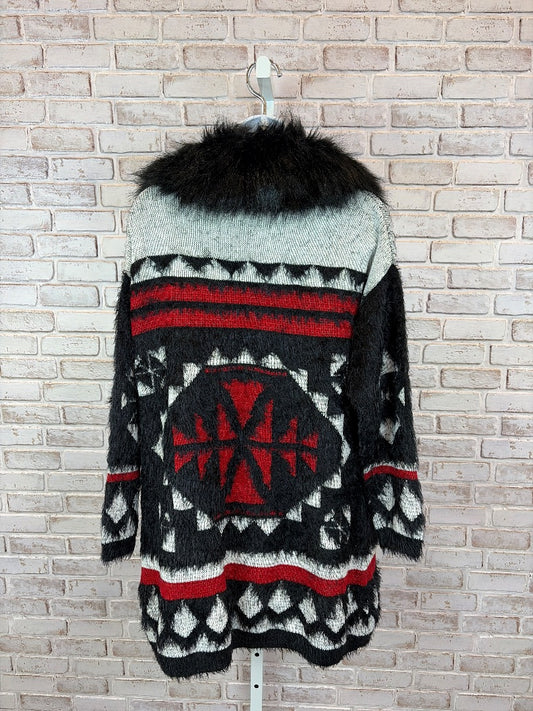 Max Sport Cardigan, Black/white/red, Medium, Used - Good
