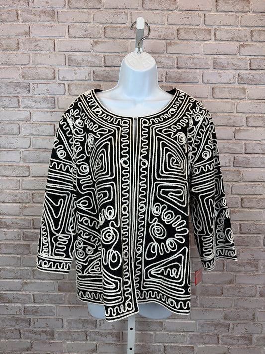 Joni B Jacket, Black/white, Large, New With Tags