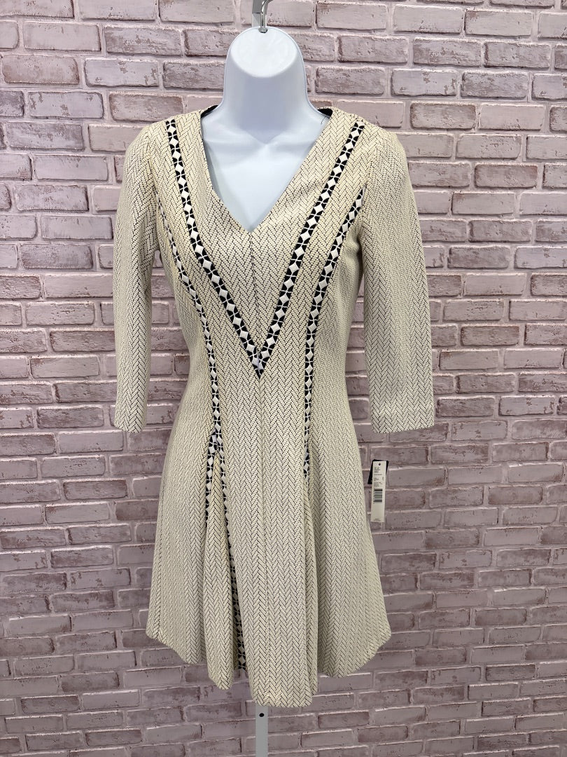 Antonio Melani Dress, Cream/black, 0, New With Tags
