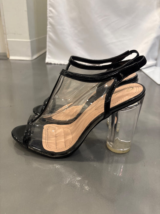 Elegant collection Heels, Black/clear, 10