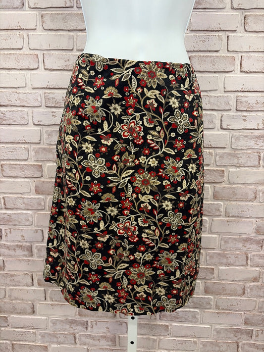 Jones New York Skirt, Black/red multi, 6, Used - Good