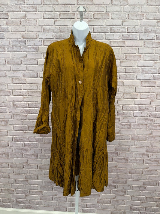 Eleven Stitch Design Cardigan, Yellow/green, Small, Used - Good