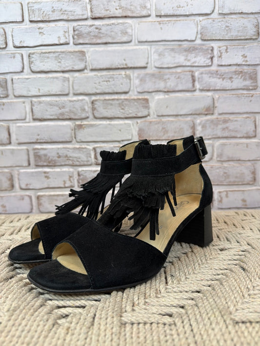 Gabor Fringe Heels, Black, 5, Used - Excellent