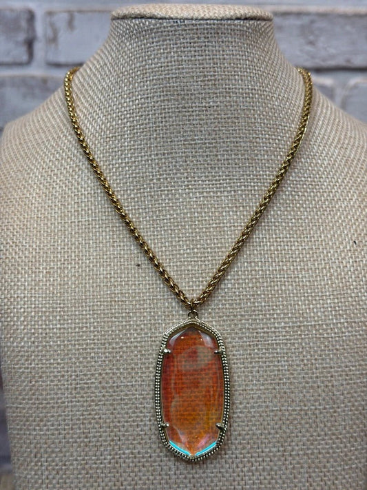 Various Pendant Necklace – Orange, Size One Size – Excellent Condition