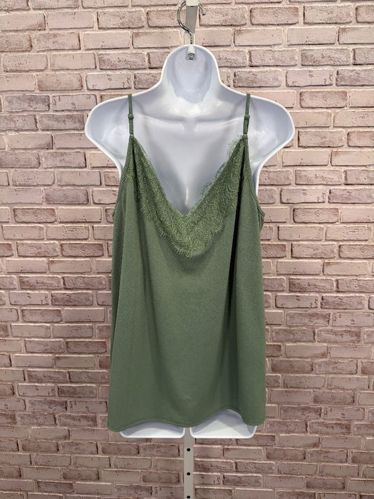 Grace & Lace Tank, Green, Large, Used - Good